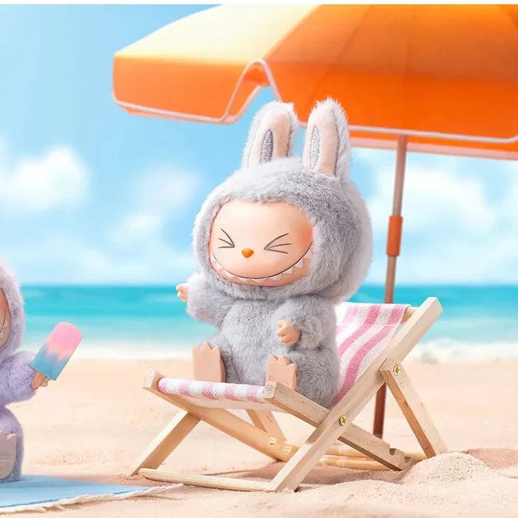 The Monsters “Have a Seat” – Hehe (Grey Bunny Plush Keychain)