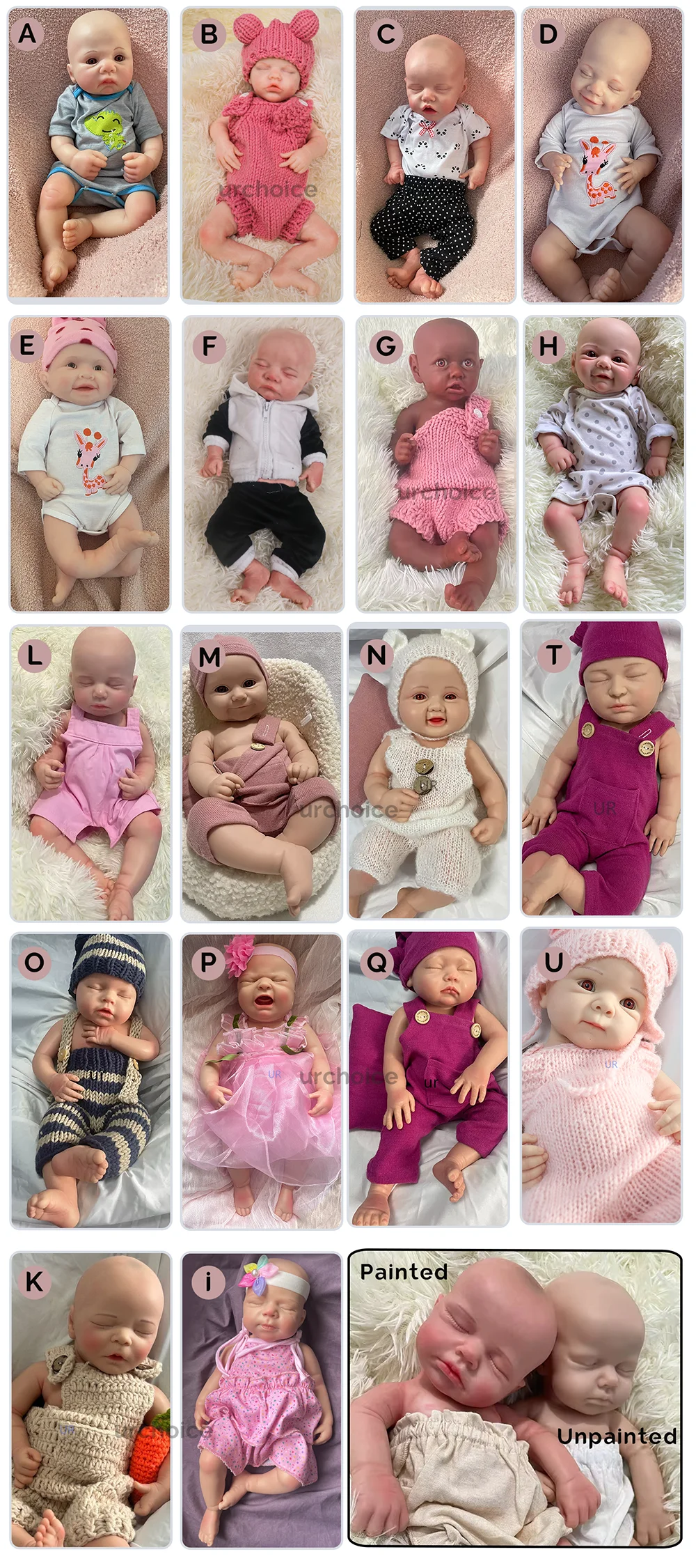 Reborn Baby Doll 17Inch Realistic Lifelike Weighted Girl Silicone Newborn Reborn Doll Can Take Bath Baby Toys For Kid'S Gift