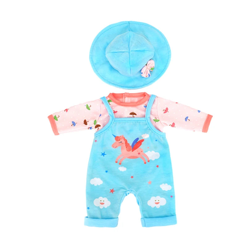 Reborn Baby Doll Winter Coat Pink Skirt 18 Inch Girl Dolls Clothes Jacket Children Xmas Gift Toys Wears