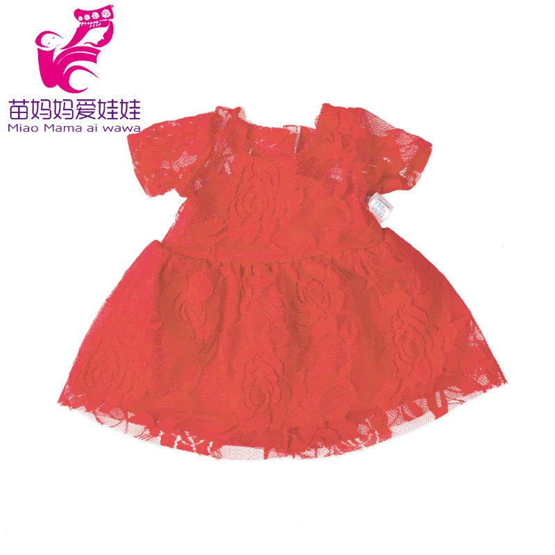 Reborn Baby Doll Winter Coat Pink Skirt 18 Inch Girl Dolls Clothes Jacket Children Xmas Gift Toys Wears