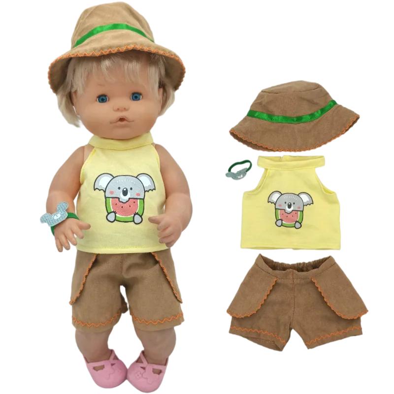 Reborn Baby Dolls Dress for 40 Cm Nenuco Ropa Y Su Hermanita Children Girl Gift Doll Clothes