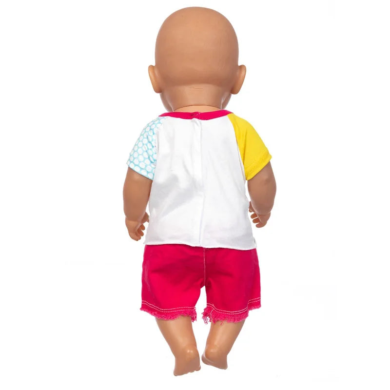 Reborn Baby Doll Winter Coat Pink Skirt 18 Inch Girl Dolls Clothes Jacket Children Xmas Gift Toys Wears