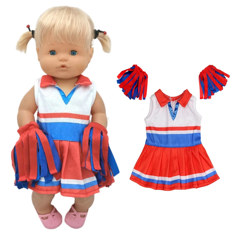 Reborn Baby Dolls Dress for 40 Cm Nenuco Ropa Y Su Hermanita Children Girl Gift Doll Clothes