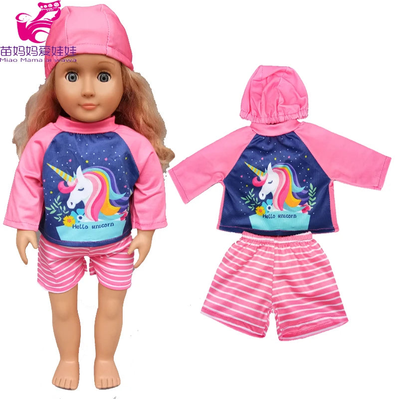 Reborn Baby Doll Winter Coat Pink Skirt 18 Inch Girl Dolls Clothes Jacket Children Xmas Gift Toys Wears