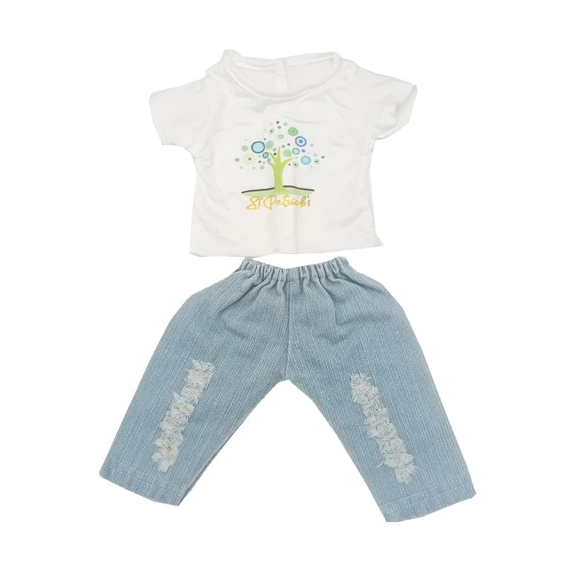 Reborn Baby Doll Winter Coat Pink Skirt 18 Inch Girl Dolls Clothes Jacket Children Xmas Gift Toys Wears