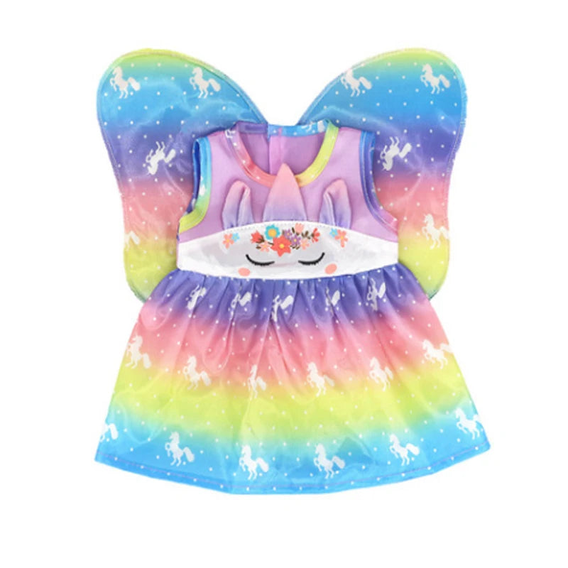 Reborn Baby Doll Winter Coat Pink Skirt 18 Inch Girl Dolls Clothes Jacket Children Xmas Gift Toys Wears