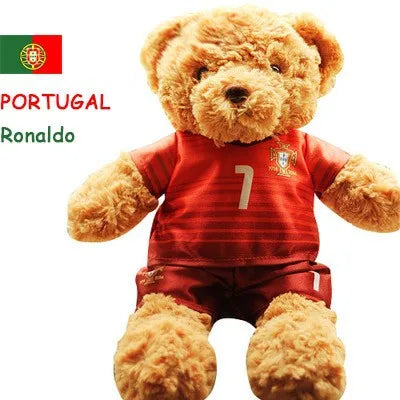 Plush Football Player Toys Plushie Teddy Bear Doll Souvenir For Children