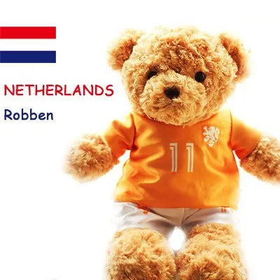 Plush Football Player Toys Plushie Teddy Bear Doll Souvenir For Children