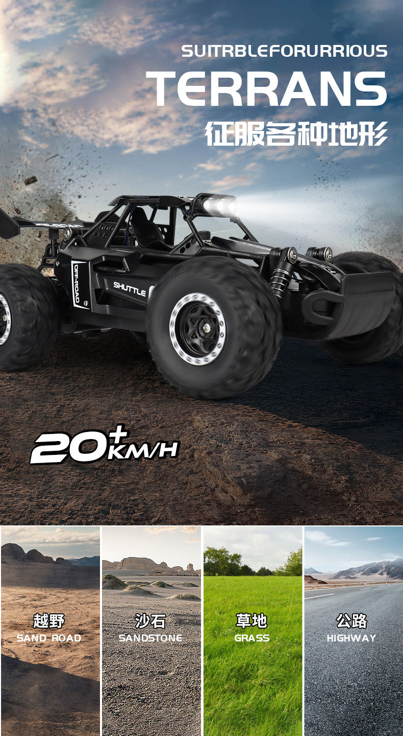 New RC Car 1:16 2WD with LED Light 2.4G 20KM/H High Speed Off-Road Climbing Remote Control Car Toy Gifts for Boys Girls Kids