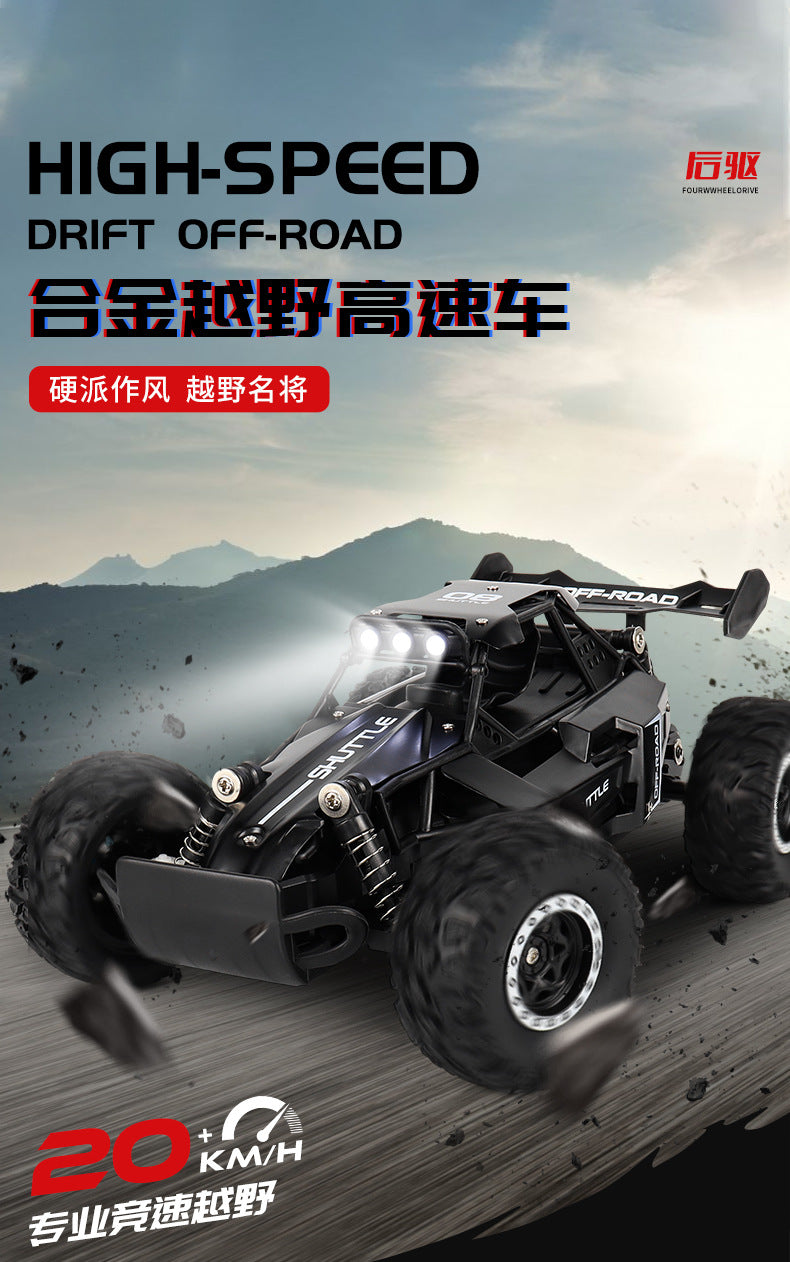 New RC Car 1:16 2WD with LED Light 2.4G 20KM/H High Speed Off-Road Climbing Remote Control Car Toy Gifts for Boys Girls Kids