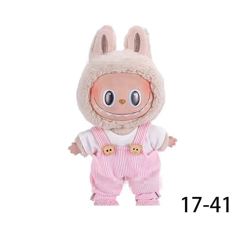 Doll Clothes for labubu outfit Plush doll clothes Macaron Cute Clothing DIY Kid Gift Dog Clothes Hair accessories v1 v2 clothes