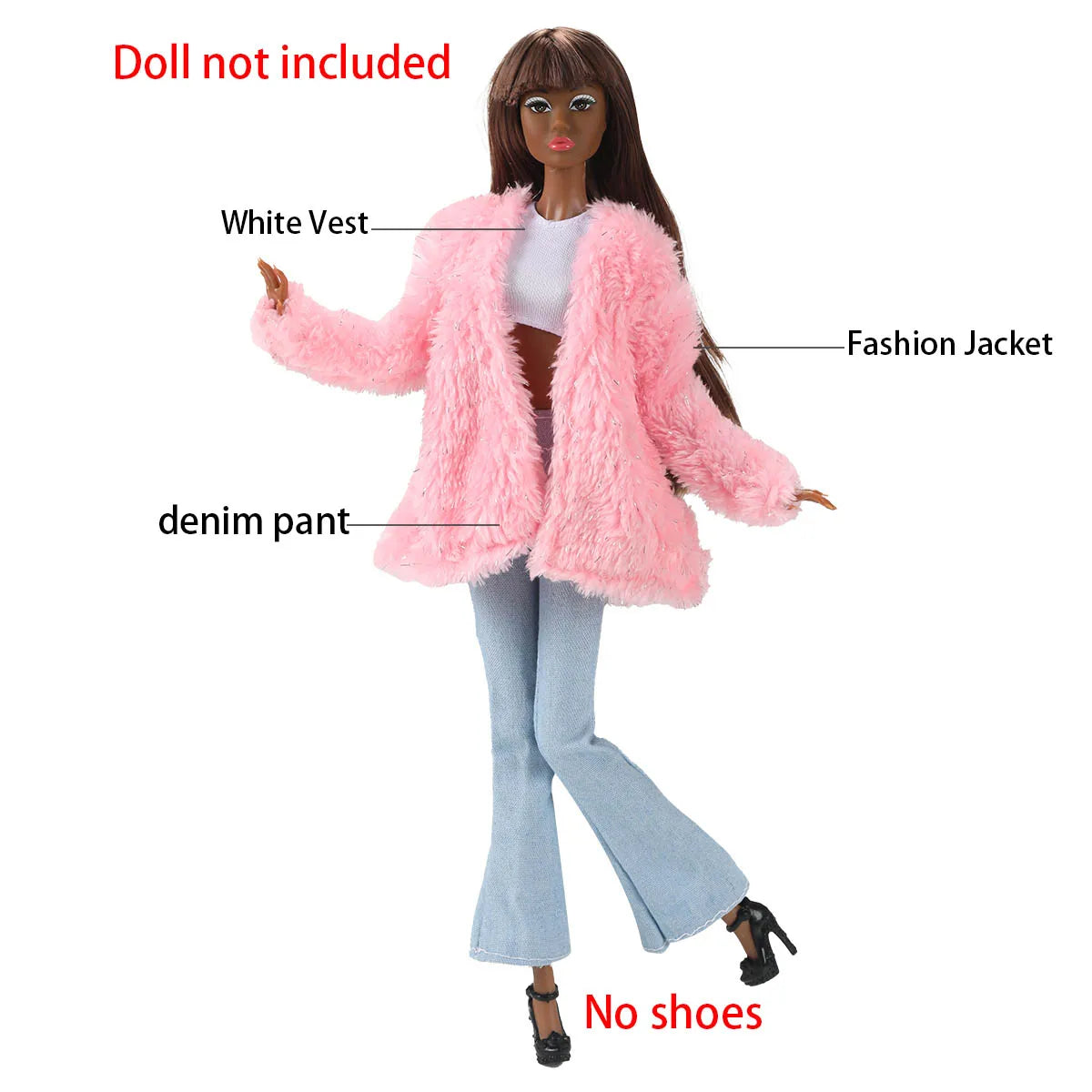 30cm Supermodel Doll Clothes Elegant/Mature Women Dress Up Fashion Leather Jacket+Vest+Skirt Set For 1/6 Doll Career Girls Wear