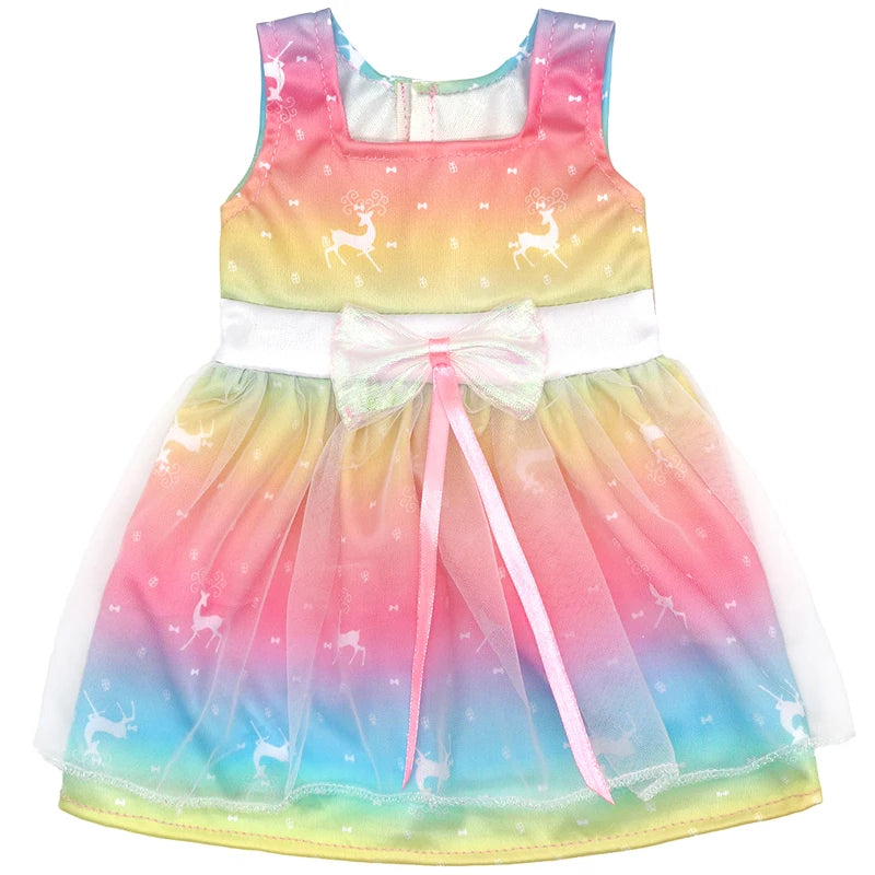 Reborn Baby Dolls Dress for 40 Cm Nenuco Ropa Y Su Hermanita Children Girl Gift Doll Clothes