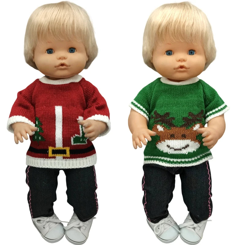 Reborn Baby Dolls Dress for 40 Cm Nenuco Ropa Y Su Hermanita Children Girl Gift Doll Clothes