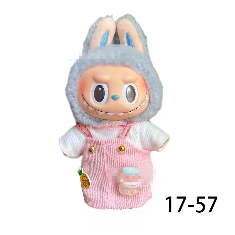 Doll Clothes for labubu outfit Plush doll clothes Macaron Cute Clothing DIY Kid Gift Dog Clothes Hair accessories v1 v2 clothes