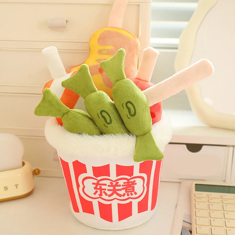 1 Piece Fast Foodies Soft Plush Toy For Boys Cute Small Stuffed Food Spicy Hot Pot Plush With Oden Design Creative Toys