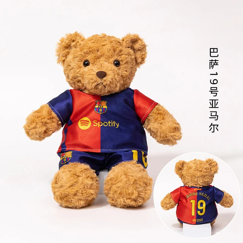 Plush Football Player Toys Plushie Teddy Bear Doll Souvenir For Children