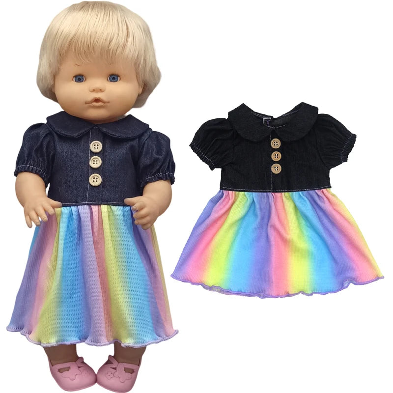 Reborn Baby Dolls Dress for 40 Cm Nenuco Ropa Y Su Hermanita Children Girl Gift Doll Clothes