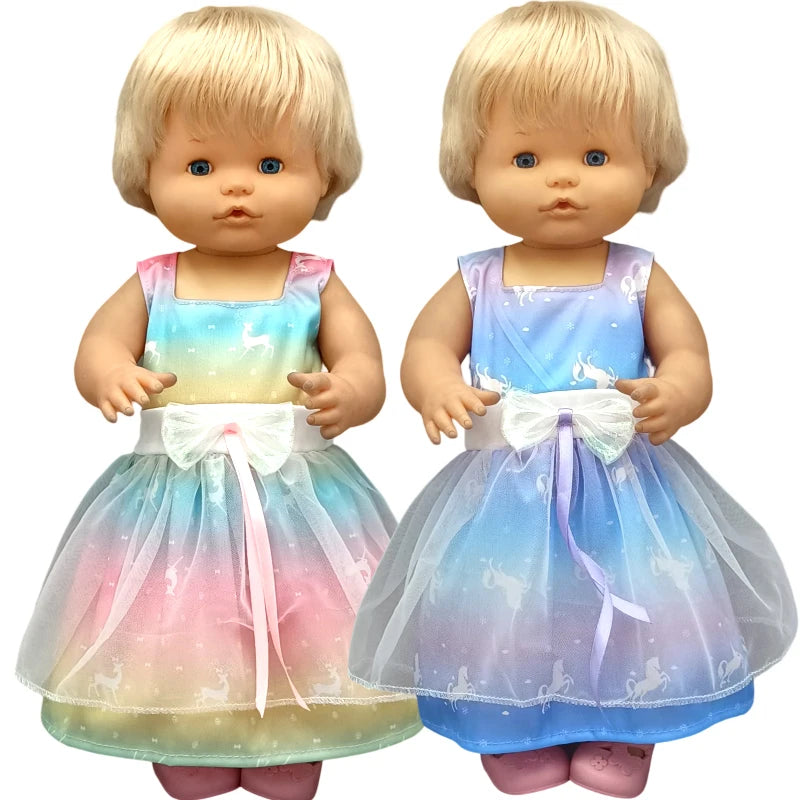 Reborn Baby Dolls Dress for 40 Cm Nenuco Ropa Y Su Hermanita Children Girl Gift Doll Clothes