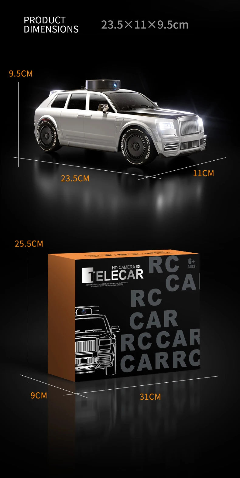 RC Cars 911S  - 4K HD Camera 4.3-inch Screen One Click Drif, Camera Lifting Design, LED Lighting Drift HD Video Kids RC Vehicle