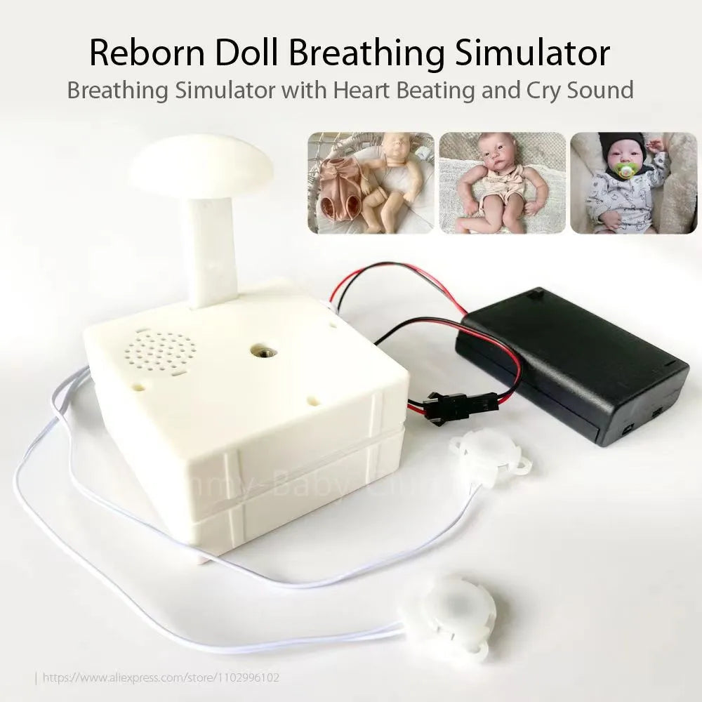Reborn Doll Breathing Simulator With Cry and Smile sound Lifelike Baby for Plush Toy Doll Device Heart Beating Newborn Gift