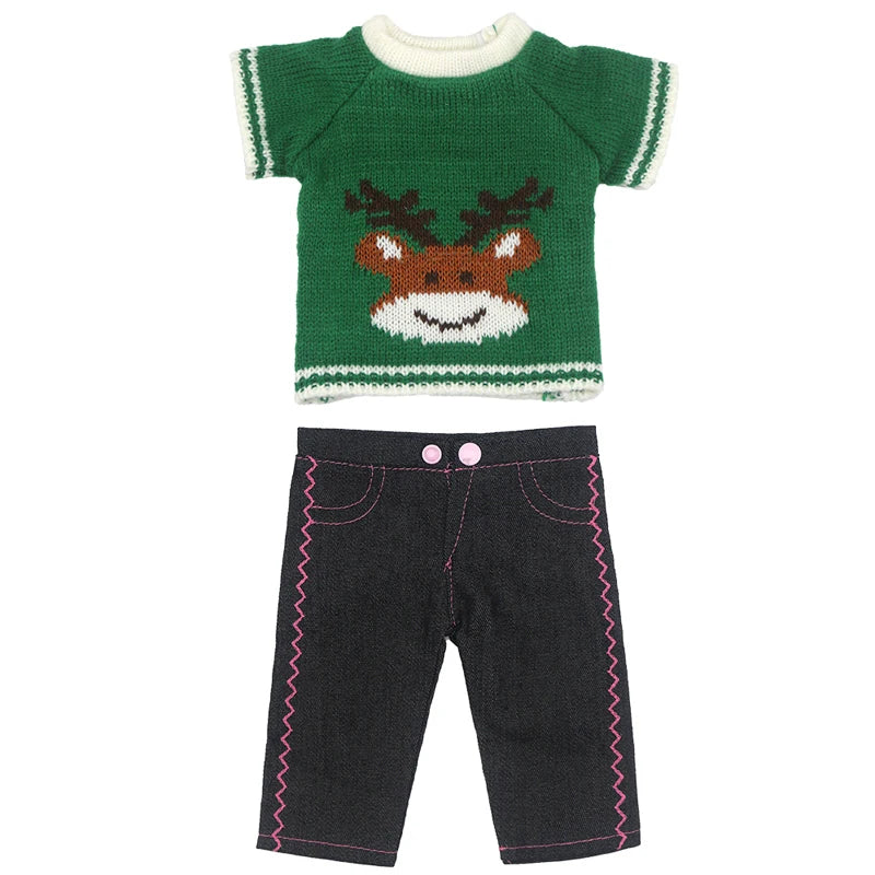 Reborn Baby Dolls Dress for 40 Cm Nenuco Ropa Y Su Hermanita Children Girl Gift Doll Clothes