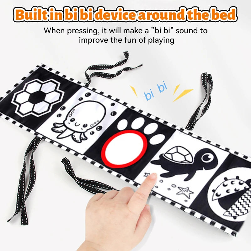 Baby Folding Visual Early Education Cloth Book Baby Early Learning Cloth Book Soothing Toys For 0+ Newborn Tearable Toy 1 PCS
