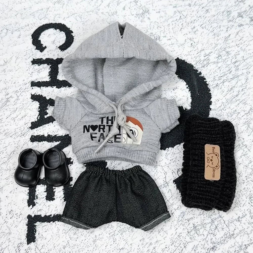[No Doll] Doll Clothes Fashion Hoodie Pants Set for Labubu V1 V2 V3 Idol Dolls Trendy DIY Doll Clothing Accessories Gift