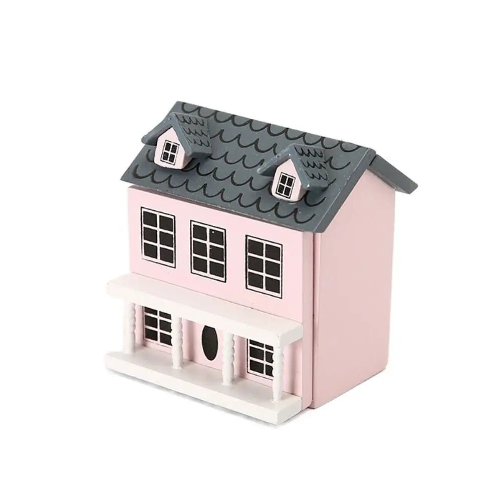 1:12 Dollhouse Dolls Miniature House Mini Villa Wooden Miniature Handicraft Building Mini Handicraft Miniature Doll House Model