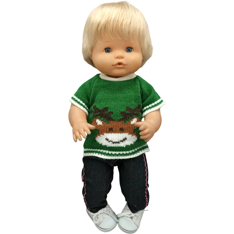 Reborn Baby Dolls Dress for 40 Cm Nenuco Ropa Y Su Hermanita Children Girl Gift Doll Clothes