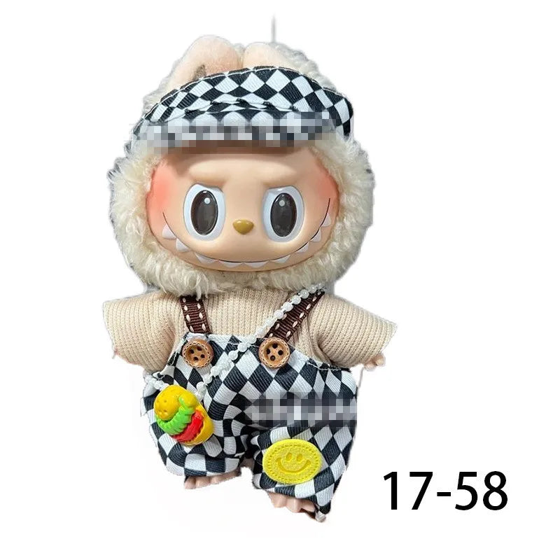 Doll Clothes for labubu outfit Plush doll clothes Macaron Cute Clothing DIY Kid Gift Dog Clothes Hair accessories v1 v2 clothes