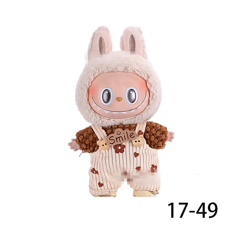 Doll Clothes for labubu outfit Plush doll clothes Macaron Cute Clothing DIY Kid Gift Dog Clothes Hair accessories v1 v2 clothes