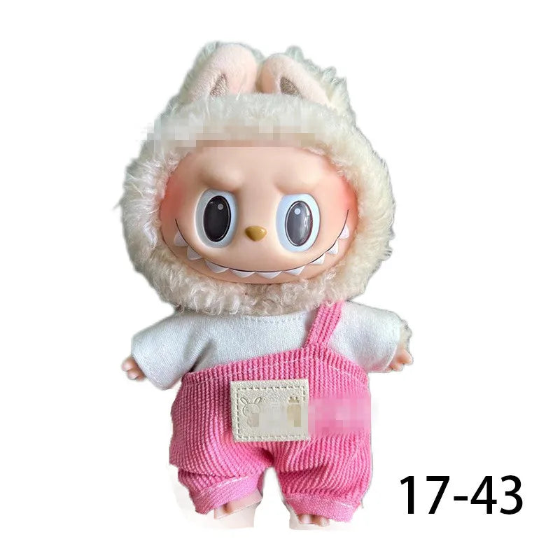 Doll Clothes for labubu outfit Plush doll clothes Macaron Cute Clothing DIY Kid Gift Dog Clothes Hair accessories v1 v2 clothes