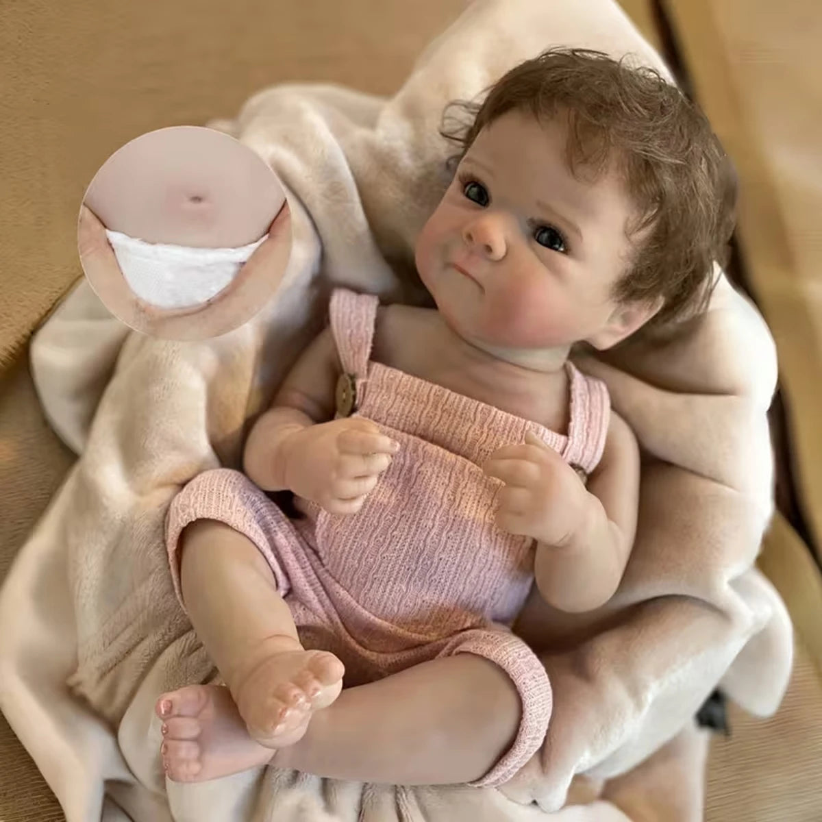 Reborn dolls with realistic hair synthetic rubber dolls with soft touch realistic newborn dolls for bathing Halloween Christmas