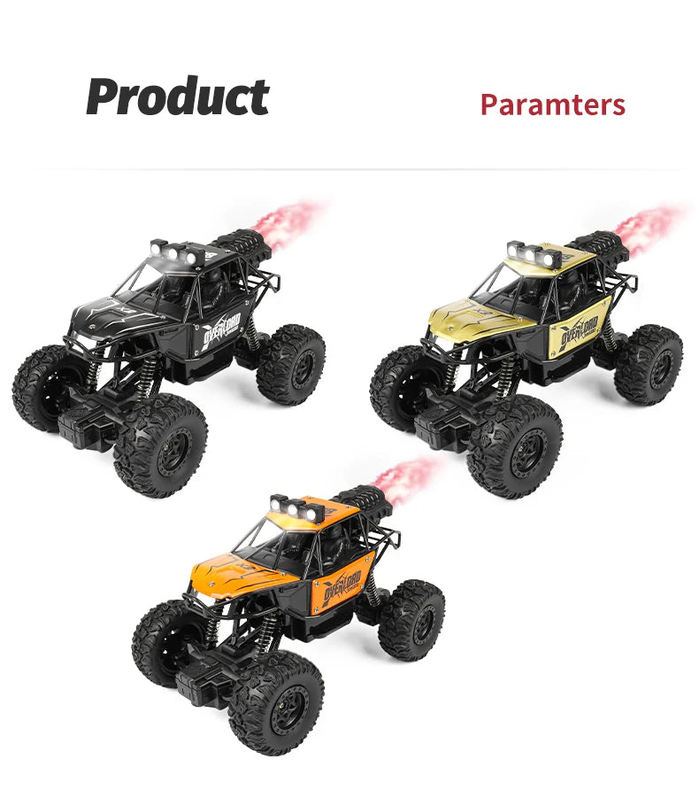 Rc Cars 1:18 2WD Off-Road RC Truck All Terrain 2.4G Electric RC Car High Speed 50KM/H Remote Control Car with LED Lights Kid Toy