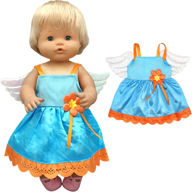 Reborn Baby Dolls Dress for 40 Cm Nenuco Ropa Y Su Hermanita Children Girl Gift Doll Clothes
