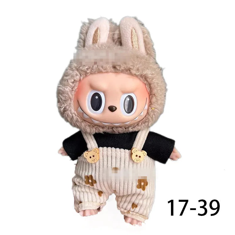 Doll Clothes for labubu outfit Plush doll clothes Macaron Cute Clothing DIY Kid Gift Dog Clothes Hair accessories v1 v2 clothes