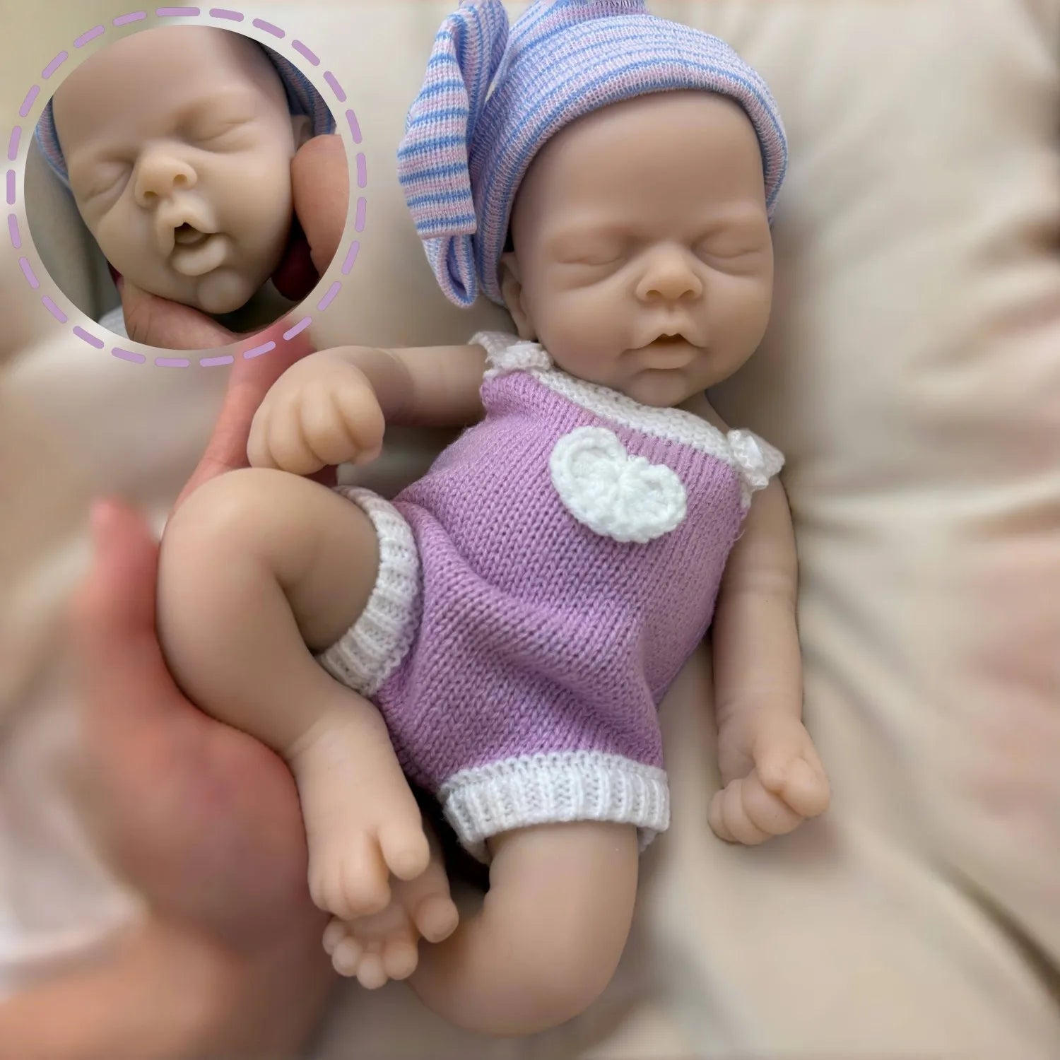 Reborn Dolls 33CM Open Mouth Silicone Girl Full Body Soft Silicone Unpainted Newborn Baby Dolls reborn de silicone real cuerpo