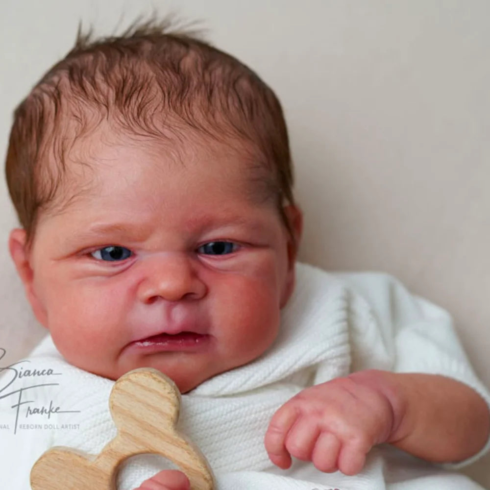 Reborn Blank Doll kit 17-18 Inch Elijah Vinyl Kit Unpainted Unfinished Doll Parts Handmade Toy with cloth body and eyes