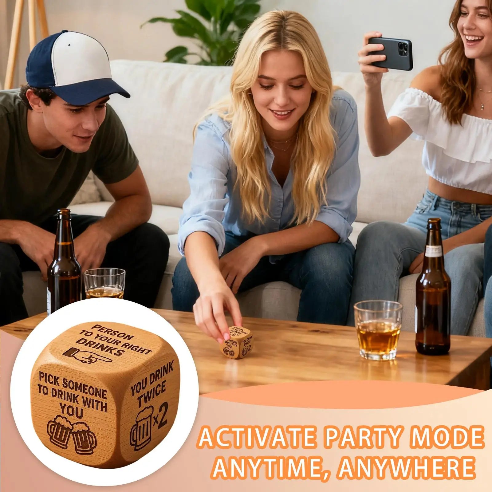 Drinking Games for Adults Party Funny Interactive Dice Game Cards Night Group Activity for Friends Couples Social Events