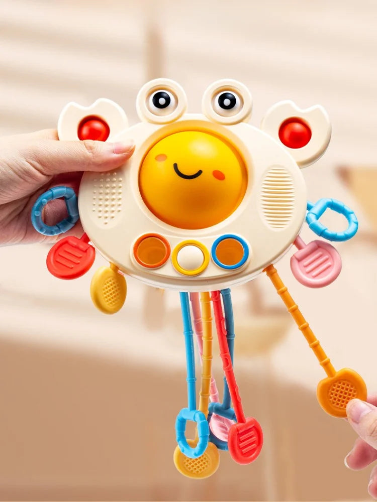 Montessori Sensory Development Baby Toys Pull String Finger Grasp Training Early Learning Education Toys For 6-24 Months Baby