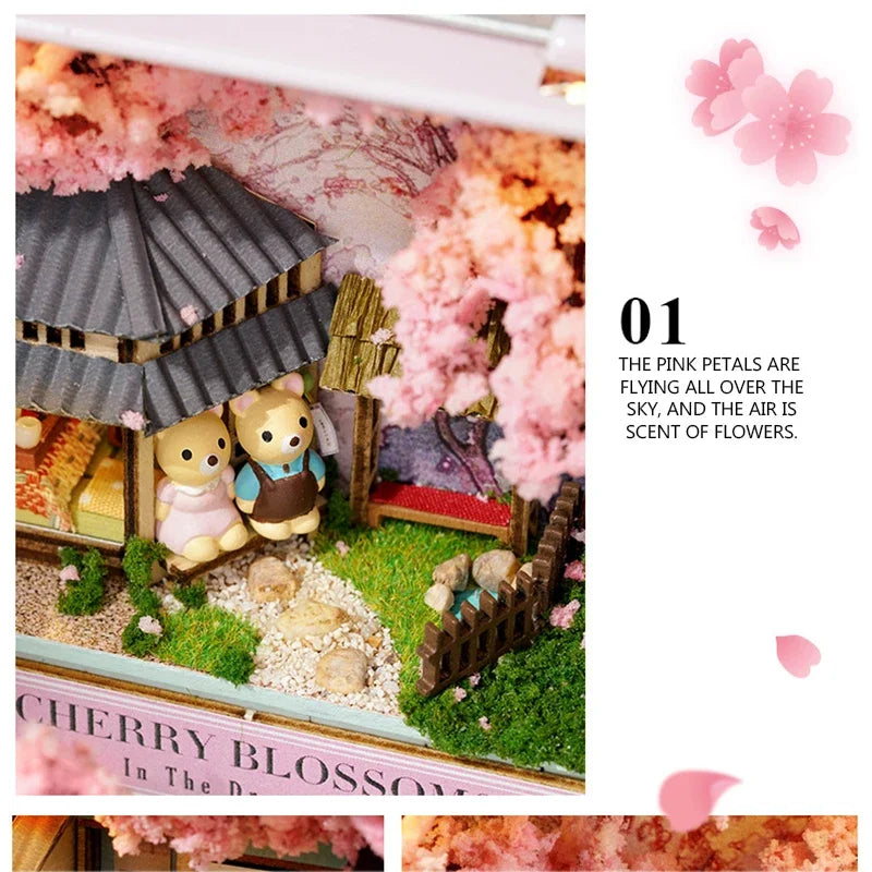 Box Theatre DIY Wooden DollHouses Miniature Box Cute Doll Houses 3D Puzzle Assemble Building Model Kits Toy For Birthday Gifts