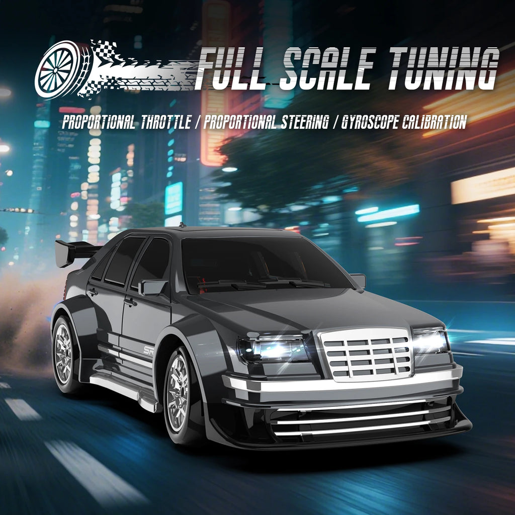 Rc Drift Car 1:43 Scale Full-Size 4WD 2.4g High-speed racing car with gyroscope, equipped with LED and rechargeable function