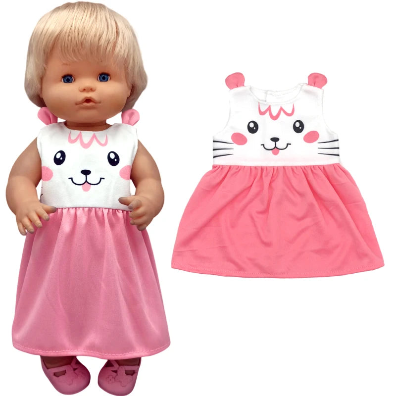 Reborn Baby Dolls Dress for 40 Cm Nenuco Ropa Y Su Hermanita Children Girl Gift Doll Clothes