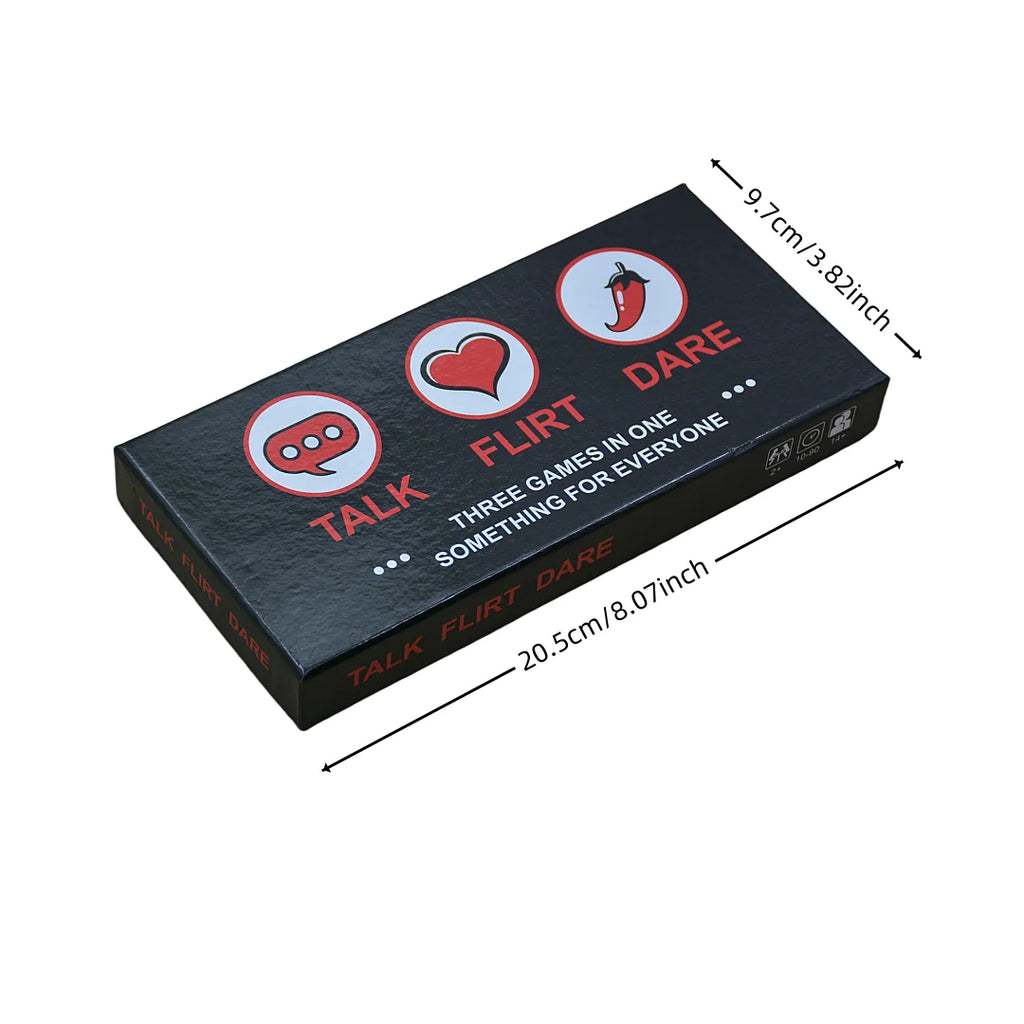 Party Games (Talk Flirt Dare), Board Games, Card Games, Interactive Tabletop Games, Suitable for Parties, Ideal as a Gift
