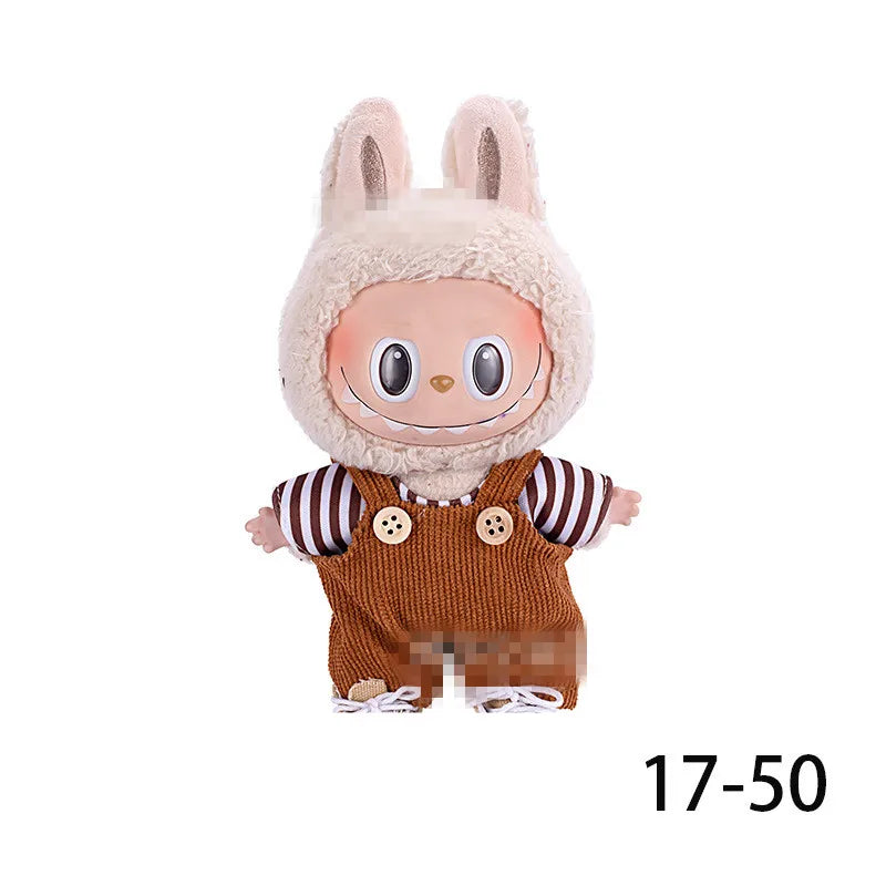 Doll Clothes for labubu outfit Plush doll clothes Macaron Cute Clothing DIY Kid Gift Dog Clothes Hair accessories v1 v2 clothes