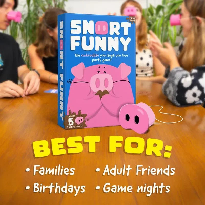 Party Game Provides Fun Snorts Board Games 5 Toy Pig Noses and Challenge Cards for Family and Friends