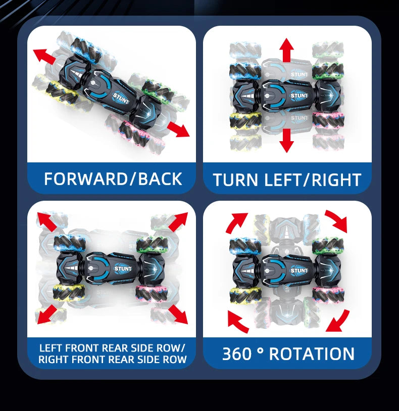 RC Drift Car Toy, Cool and Dynamic Dazzling, Made of Large Glow Wheels
