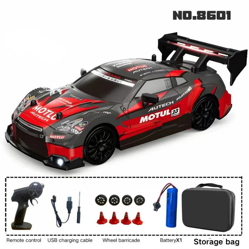 New 1:24 RC drift vehicle, Mustang 4WD cars, racing car with remote control, gift, competition racing car, children's toy