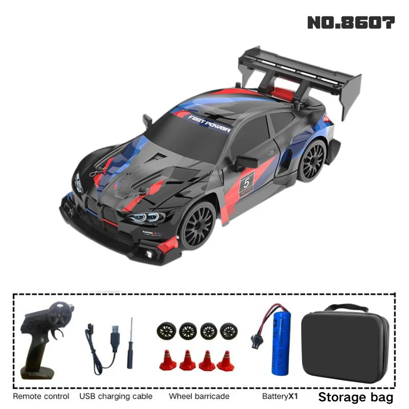 New 1:24 RC drift vehicle, Mustang 4WD cars, racing car with remote control, gift, competition racing car, children's toy